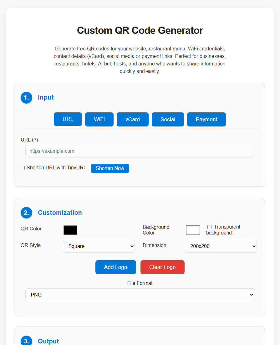 GenQR.org Homepage